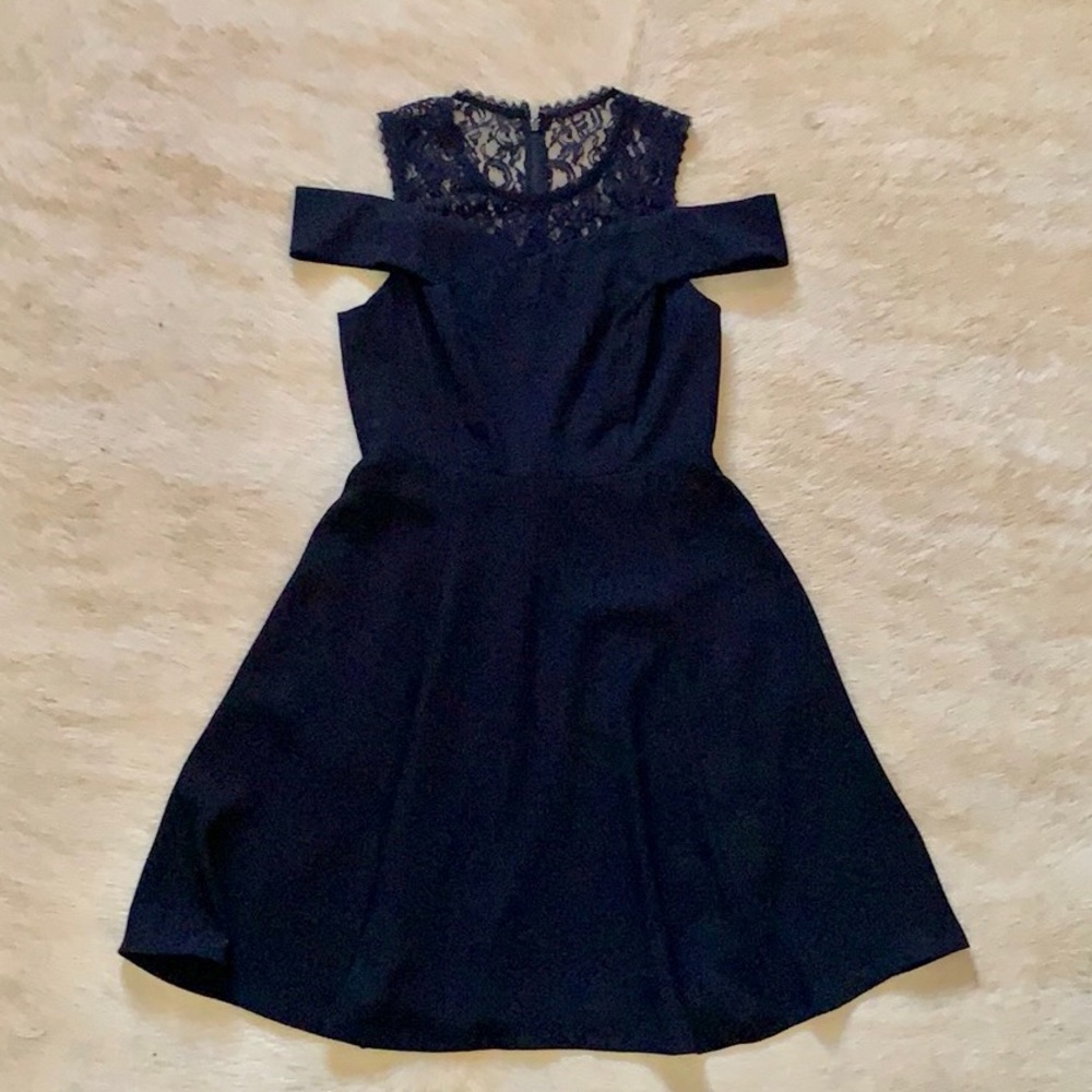 Rebecca Taylor - Off the Shoulder Dress in Navy